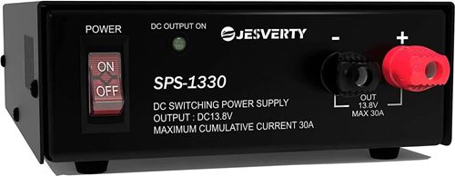 Universal Compact Bench Power Supply- 30 Amp Regulated Home Lab Benchtop AC-to-DC Converter 13.8 Volt, Cooling Fan, Screw Type Terminals - Jesverty SPS-1330.jpg